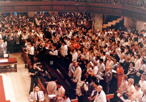 1984년 영락교회에 4,000여 명의 세계 기도 리더가 모였다.     ©세계기도성회 2022 주최 측