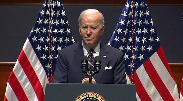 ​국가조찬기도회에 참석한 조 바이든 대통령.     ©유튜브 영상 캡처​