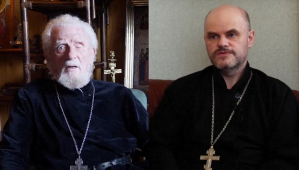 러시아정교회 사제인 게오르기 에델슈타인(Georgy Edelshtein) 신부와 요안 부르딘(Ioann Burdin) 신부