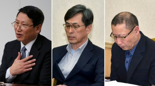 (왼쪽부터) 현재 북한에 억류된 것으로 알려진 김정욱·김국기·최춘길 목사의 모습.       ⓒ뉴스제이 DB